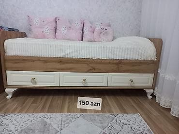 Колыбели: Для девочки и мальчика, Кровать, Без подьемного механизма, С матрасом, С выдвижными ящиками — 1