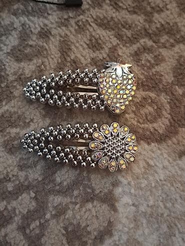 (Cütü 1 manat) Uşaq saç üçün bəzəkli qısqac və qısdırma spinkalar