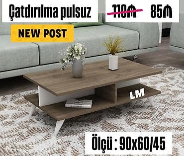 Düz masa, Açılmayan, Təkərsiz, Teksturalı laminat, Zəmanətsiz