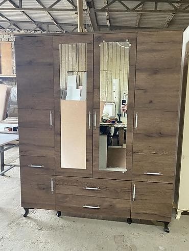 dolab kombi: Yeni, 4 qapılı, Siyirməli, Ağ, Digər material, Açılan, Düz dolab — 7