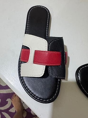 polad sep: Qadın üçün slayd sandal - Rənglər: qara altlıq və üst hissə, ağ və — 3