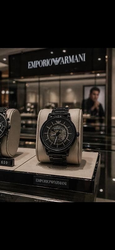 bil: Emporio Armani kişi qol saatı – avtomatik mexanizmli skelet dizayn — 1