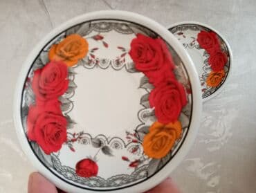 qara madonna aş nimcəsi: Nəlbəkilər, rəng - Qırmızı, Keramika — 2