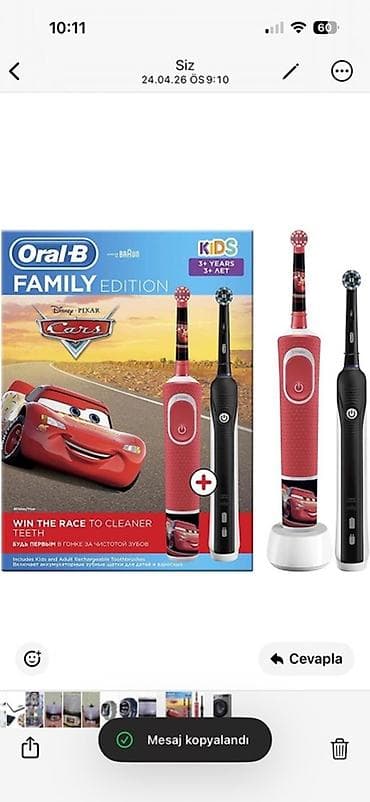 Oral-B elektron ikili diş fırçası yenidir, heç bir problemi yoxdur