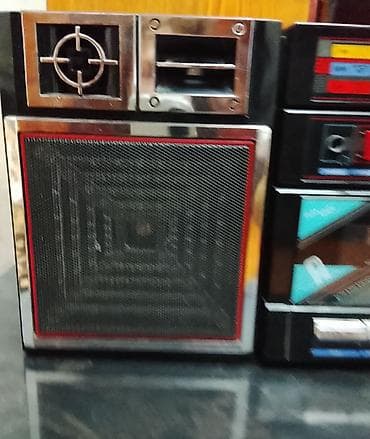 muzikalni sentr: Köhnə tip “boombox” musiqi mərkəzi – radio + iki kaset maqnitofonu + — 4