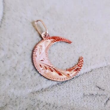 золотые комплекты с бриллиантами в баку: Кулон, Имена, Розовое золото, 585 проба, Без камня, 206 г — 4