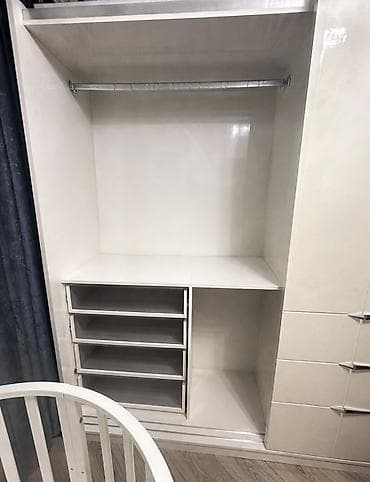 ikinci el komod: Ağ rəngdə yataq otağı üçün dolab dəsti - Geniş 2 qapılı qarderob — 3