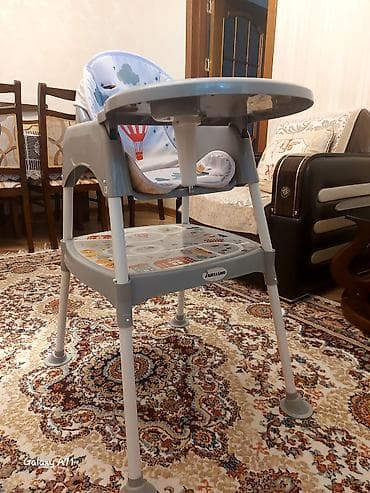 Uşaq yemək stulu – Trendyoldan alınıb. - Rəng: boz/ağ tonlarında -