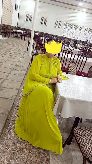 don: Məhsul: Qadın ziyafət/gecə geyimi - Rəng: limon-sarı - Model — 4