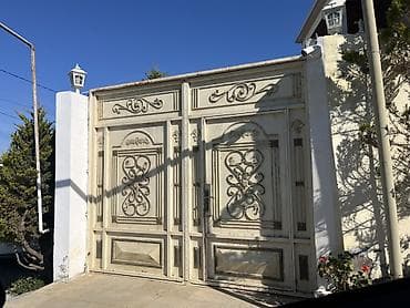 dəmir qapı bəzəkləri: Dəmir Həyət darvazası, Mexaniki, Qapı ilə, rəng - Bej — 1