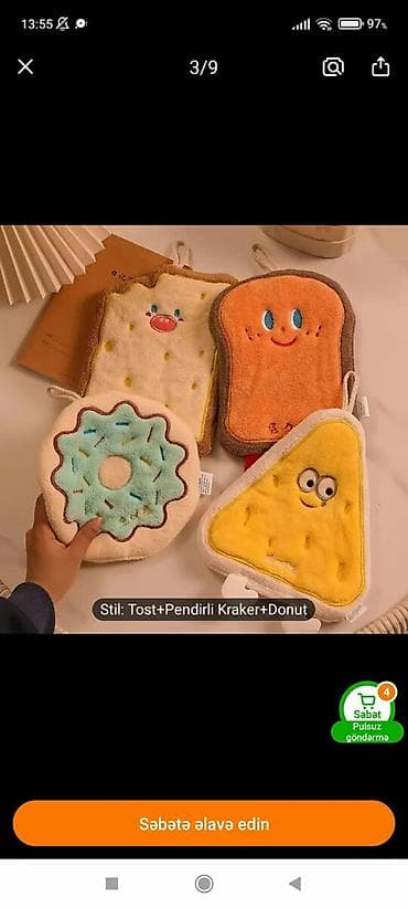 bogema qab: 5 ededli desmal satılır tezediler 5 ededi 1.80 azn Qab yuyan — 3