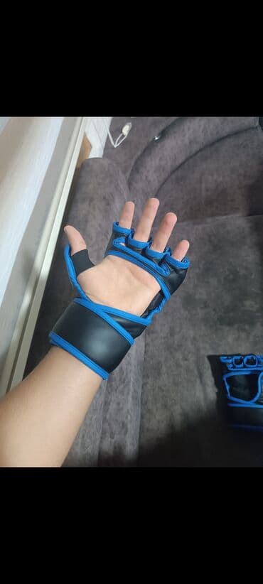 İdman qidaları: Məhsul: Venum MMA/Qrapplinq əlcəkləri (barmaq açıq) – mavi/qara — 5