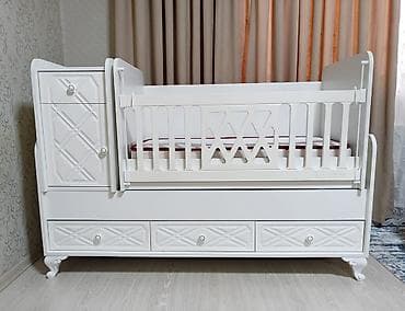 kixna mebeli: Oğlan və qız üçün, İşlənmiş, Dördbucaq, Beşik, Dəst ilə, Matras ilə, Yellənmə mexanizmsiz — 1