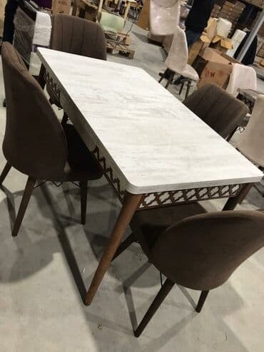 Masa və oturacaq dəstləri: Mətbəx üçün, Yeni, Açılan, Dördbucaq masa, 4 stul — 10