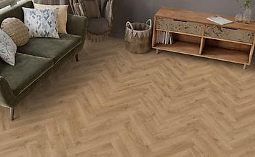 balta: Balıqlar Sümüklü (Herringbone) Dizayn Laminat/Parket Döşəmə - Təbii — 6