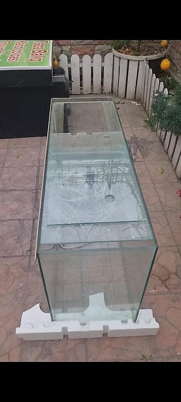 akvar: Şüşə akvarium komplekti - Material: qalın şüşə panellər, kənarlarda — 4