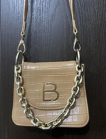 Сумки для инструментов: Bej rəngli qadın çantası – kroko fakturalı - Material: kroko — 1