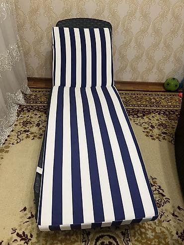 sulu aboy decor: Bağ/loungе şezlonqu - Material: tünd boz rəngli rattan görünüşlü — 1