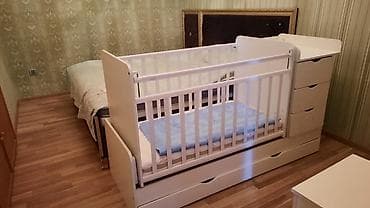 göyçay mebel: Oğlan və qız üçün, Dördbucaq, Beşik, Matras ilə, Yellənmə mexanizmsiz — 3