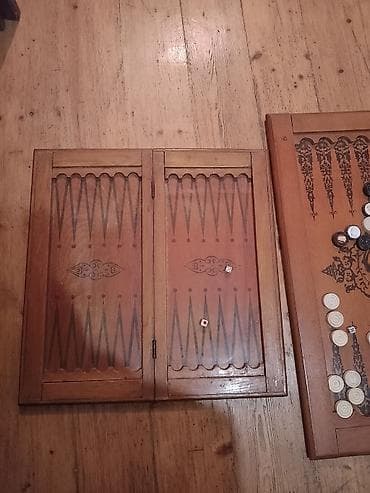 psg forma: Taxta şahmat-nərd dəsti - Material: tam ağac (fanerli), dekorativ — 5