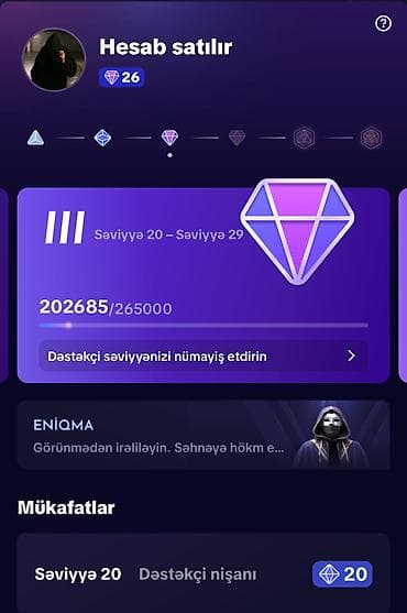 biqudi satisi: Platforma hesabı – Dəstəkçi statusu - Hesab satılır - Dəstəkçi — 1