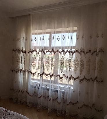 Tül pərdə dəsti - Material: yüksək keyfiyyətli zərif tül - Rəng