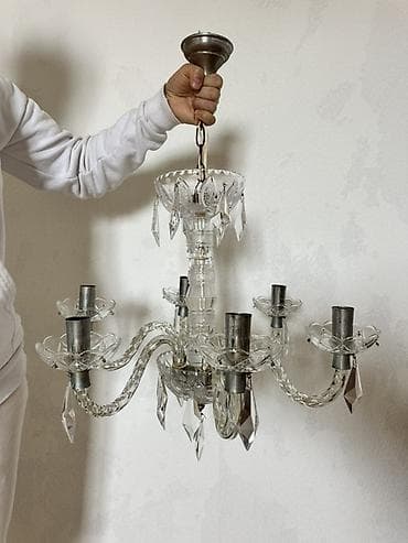 das pec: Çılçıraq, 5 lampa, Xrustal — 2