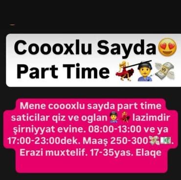 resepsn isi: Tel:0617986473 Ətraflı məlumat üçün ofisə yaxınlaşa bilərsiz.Həftənin — 1