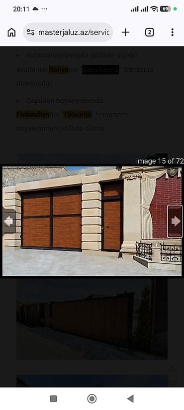 Qaraj darvazaları: Taxta teksturalı qaraj qapıları və giriş qapıları - Material və — 4