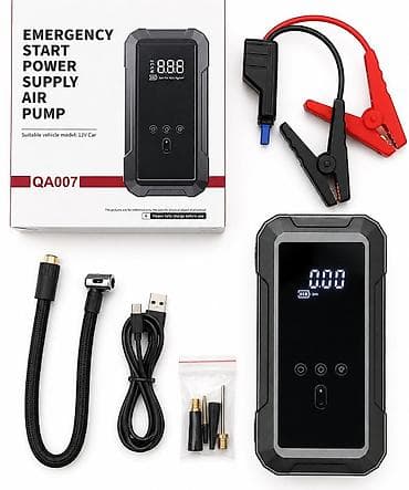 kompressor 100: AKUMLYATOR ÜÇÜN JUMP STARTER POWERBANK + TƏKƏR DOLDURAN + FƏNƏR — 1
