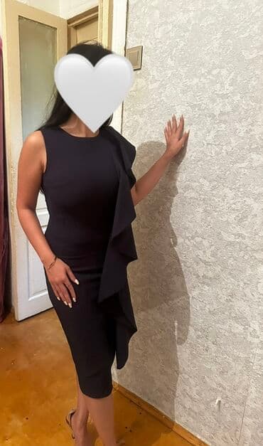 коктейльные платья в баку: Qadınlar üçün zərif qara kokteyl donu - Rəng: klassik qara - Model — 1