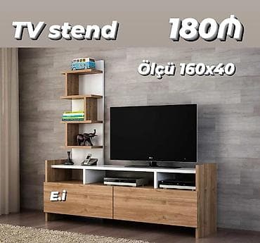 TV stend Ölçü: 160 x 40 sm Qiymət: 180 ₼ (şəkildə göstərilib) -