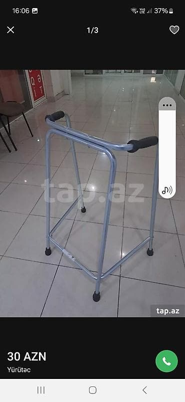 Tibbi avadanlıq: Yürütəc – metal karkaslı, sabit dəstəkli model - Material: möhkəm — 5