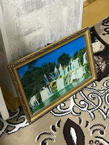 Elektriklə işləyən dekorativ divar tablo – şəlalə mənzərəsi - Ön