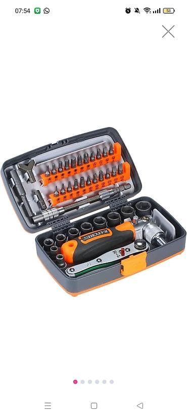 38 hissəli ratchetli tornavida və ucluq dəsti Tərkib: - Kompakt — 6