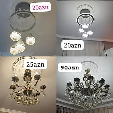 Çılçıraq, 3 lampa, Metal — 1
