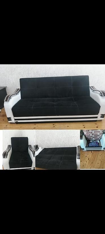İşlənmiş, Divan, 2 kreslo, Bazalı, Açılan