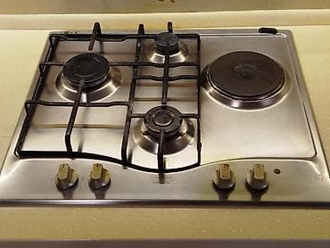 Quraşdırılan kombinə edilmiş soba paneli – 3 qaz ocağı + 1 elektrik