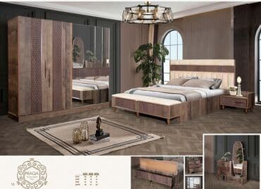 akvarium şkaf: İkinəfərlik çarpayı, Dolab, Termo, 2 tumba, Türkiyə, Yeni — 1