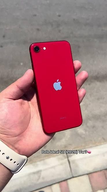 ipod classic 7: IPhone SE 2020, 64 GB, Qırmızı, Simsiz şarj — 1