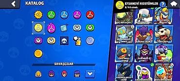 kağız pullar: *BRAWL STARS HESABI* *UMUMİ MELUMAT* 28.7K KUPA,3 PRESTİJ,DYNA-1.3K 80 — 4