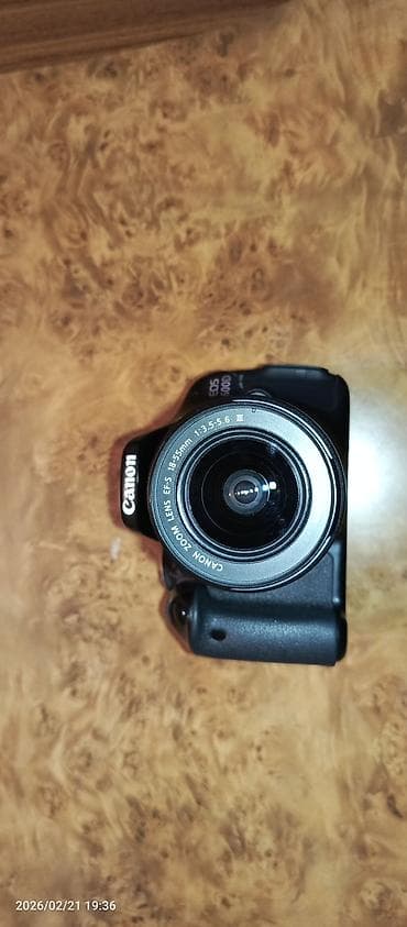 canon obyektiv: Canon EOS 600D DSLR + Canon EF‑S 18‑55mm f/3.5‑5.6 III dəst - 18 MP — 2