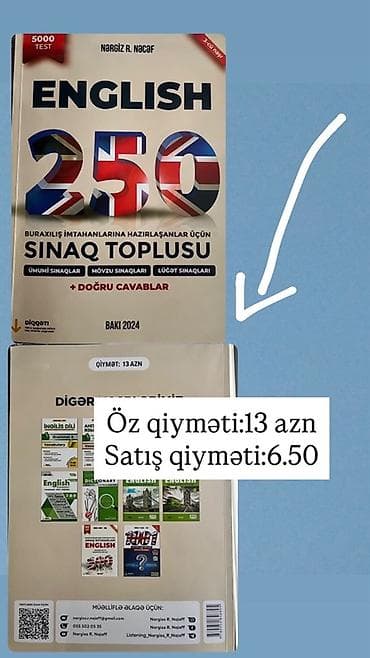 bakı bonu: Məhsul: Abituriyentlər üçün hazırlıq kitabları və test topluları — 5