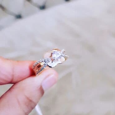 tək qaş: Nişan, Üzük, Sarı qızıl, 585 Əyar — 6