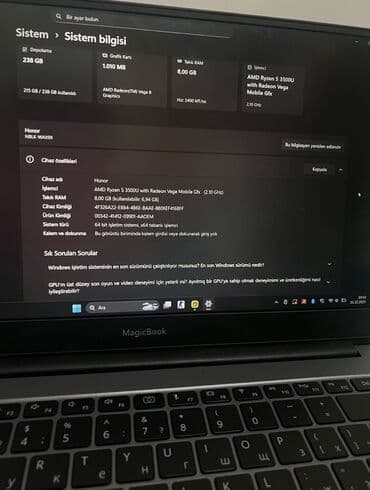 hp pavilion g6 fiyat: Honor MagicBook satılır. Ryzen 5 3500U, 8 GB RAM, 256/512 SSD — 2