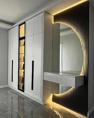 siyirmeli: Düz dolab, Dəhliz üçün, Yataq otağı üçün, Qarderob, Açılan, Korpuslu, 6 qapı — 1