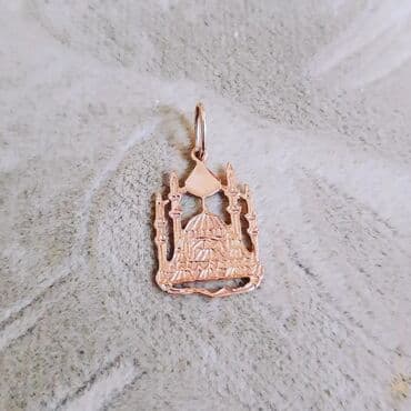 золотые комплекты с бриллиантами в баку: Кулон, Желтое золото, 585 проба, Без камня, 175 г — 2