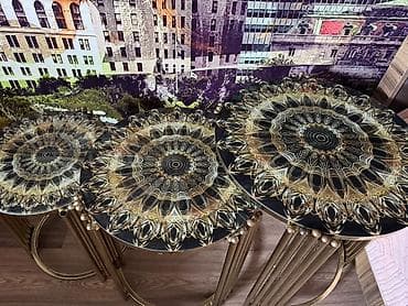 yumru xalca: Yumru masa, Açılmayan, Təkərsiz, Şüşə, Zəmanətsiz — 2