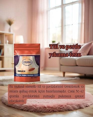 eşey südü: ERSAĞ Konsantre Tül və Pərdə Yuma Tozu – 500 q - Xüsusi olaraq tül və — 1