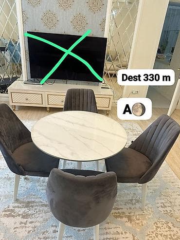 masa ve stul: AYGUN 🌖 330 azn‼️Masa desdi satılır Salon üçün alınıb az isdenib alan — 1